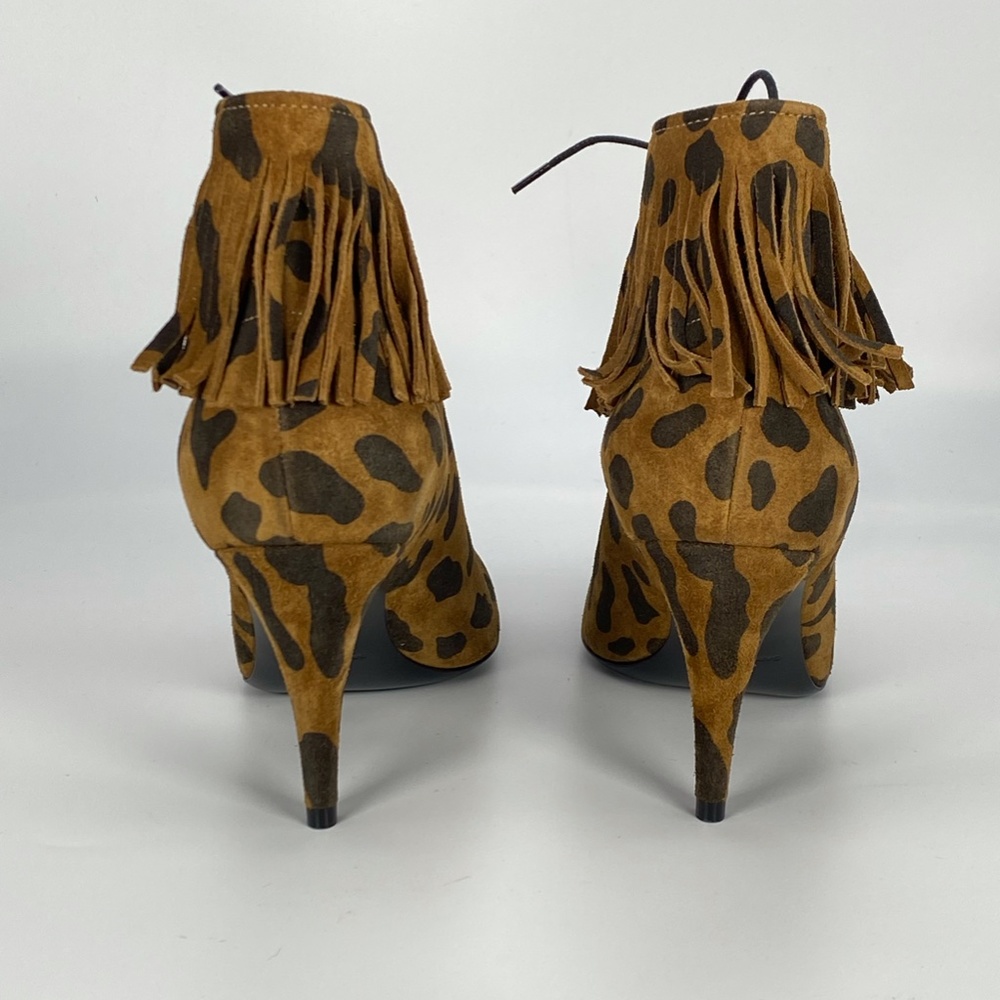 Saint Laurent Anita ankle boots in leopard pattern suede - Picture 4 of 9